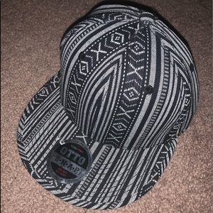 Black tribal snapback hat